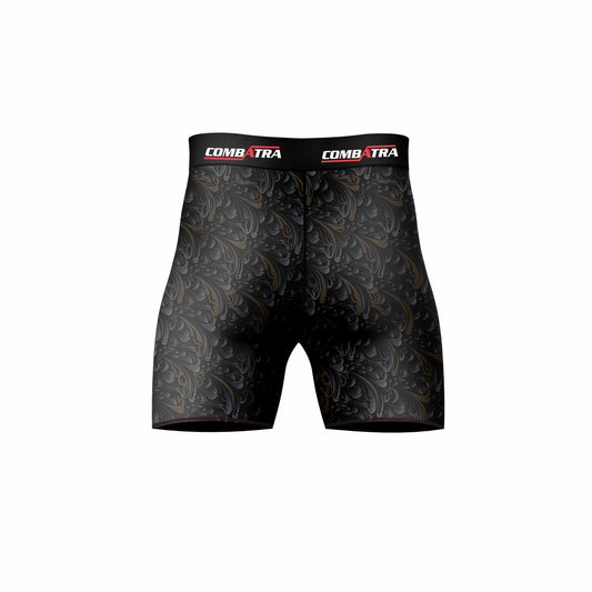 Golden Black Compression Shorts - Combatra