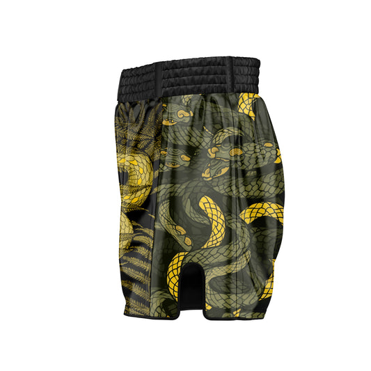 Abstract Snake Fury Muay Thai Shorts - Combatra
