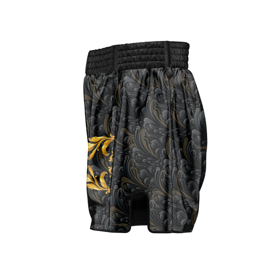 Golden Black Muay Thai Shorts - Combatra