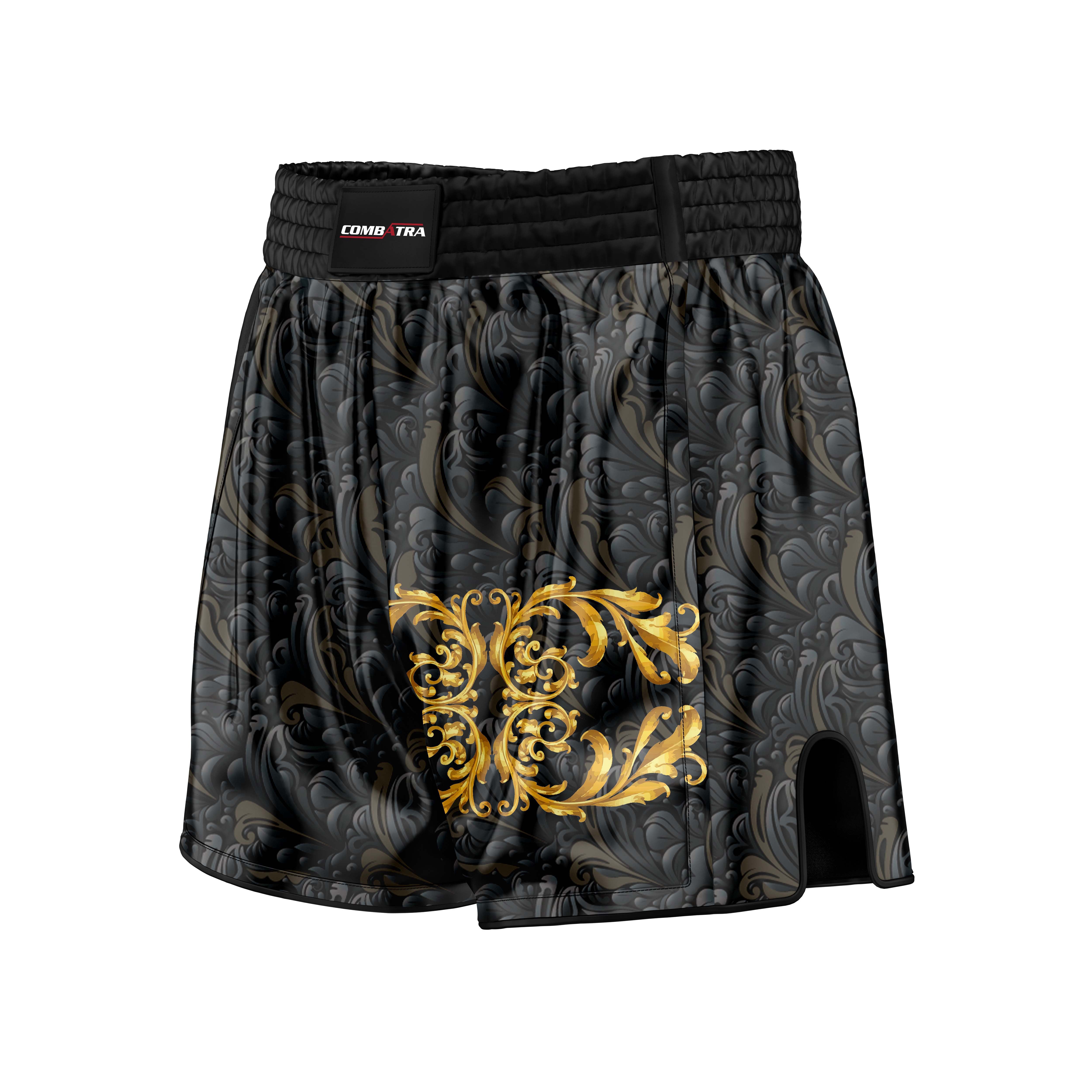 Golden Black Muay Thai Shorts