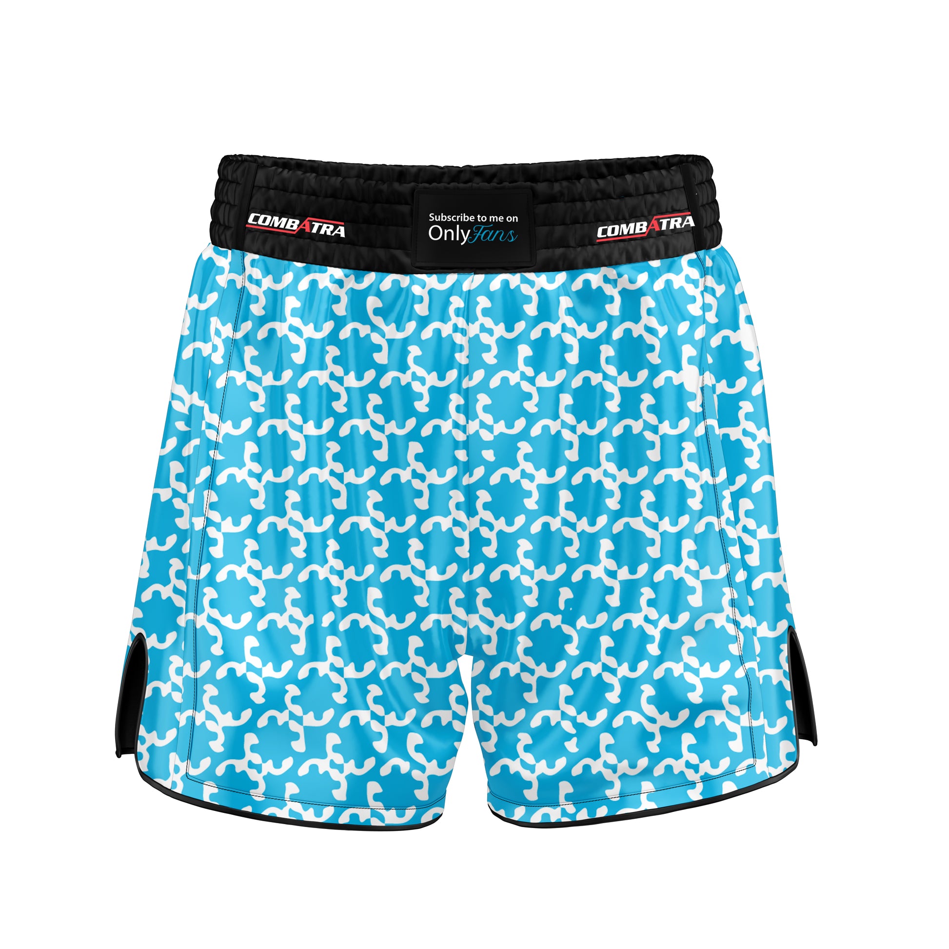 Abstract Sky Blue Muay Thai Shorts - Combatra