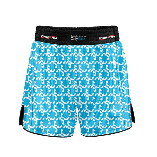 Abstract Sky Blue Muay Thai Shorts - Combatra