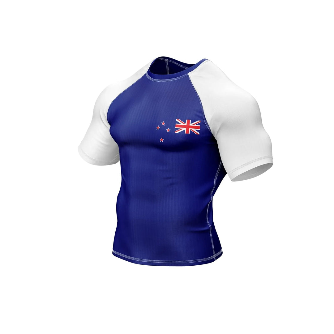 New Zealand Flag Compression Rash Guard - Patriotic Rashguards | Combatra