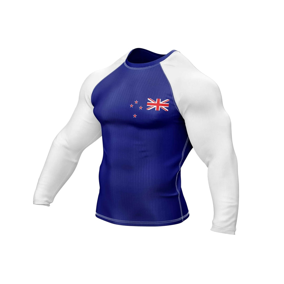 New Zealand Flag Compression Rash Guard - Patriotic Rashguards | Combatra