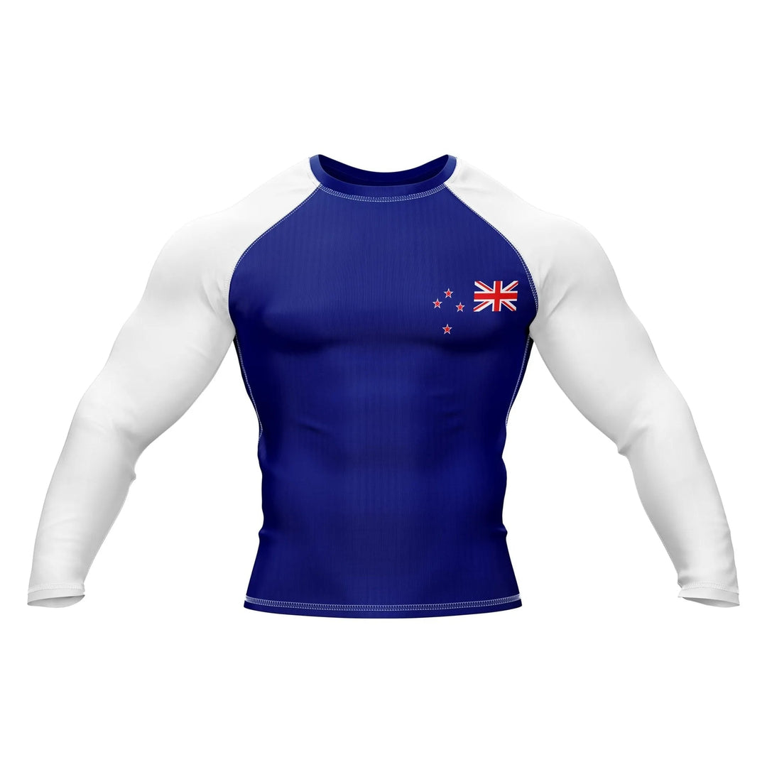 New Zealand Flag Compression Rash Guard - Patriotic Rashguards | Combatra