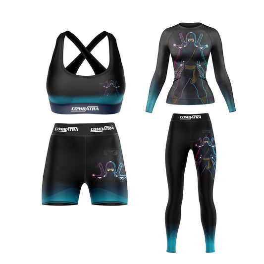 Cyber Ninja  Compression Rash Guard For Women - Combatra
