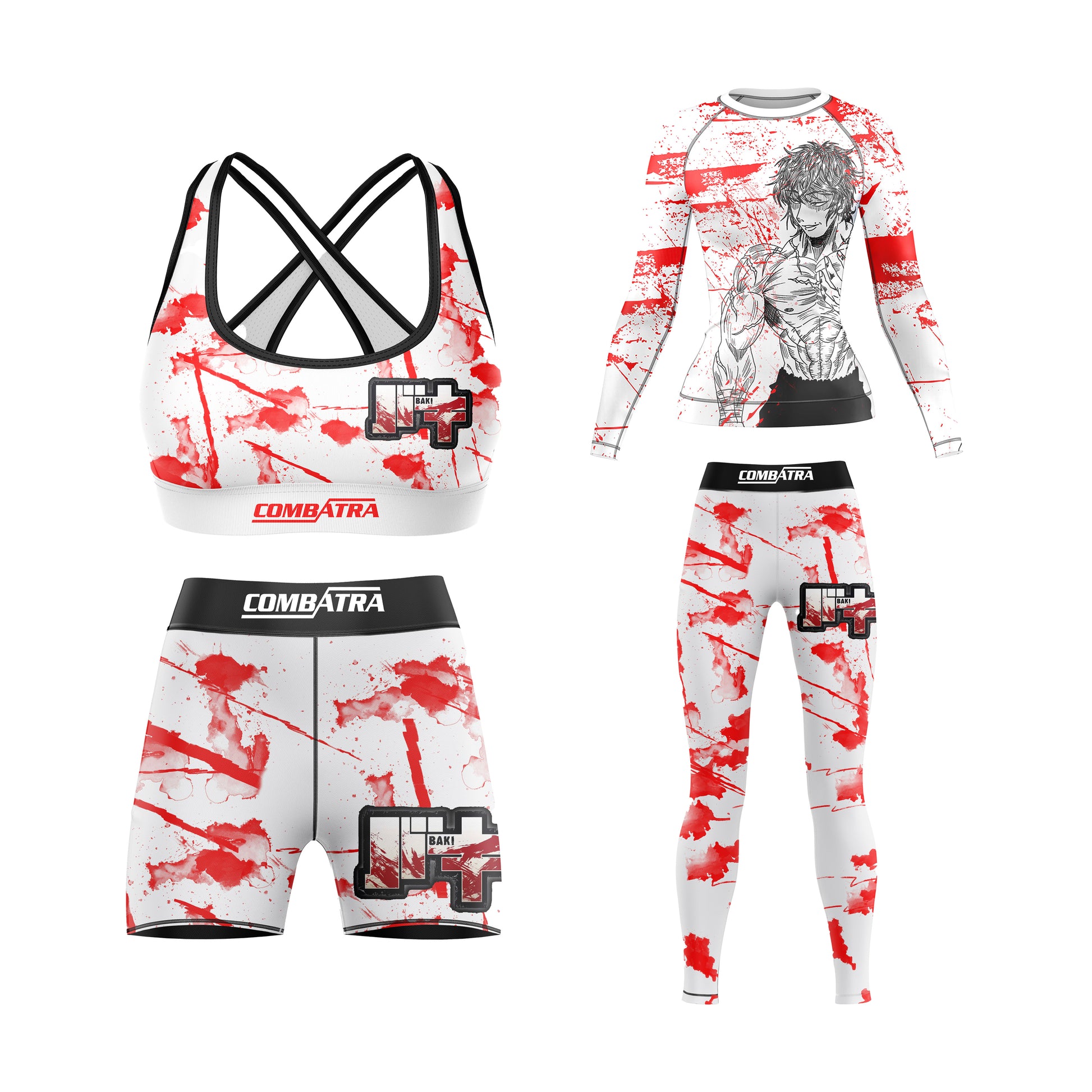 Blood  Splash combat BJJ Compression Rash Guard For Women - Combatra