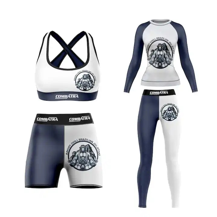 MMA uniform with top, shorts, and pants featuring &