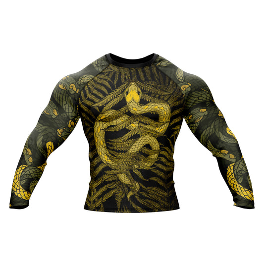 Abstract Snake Fury Compression Rash Guard