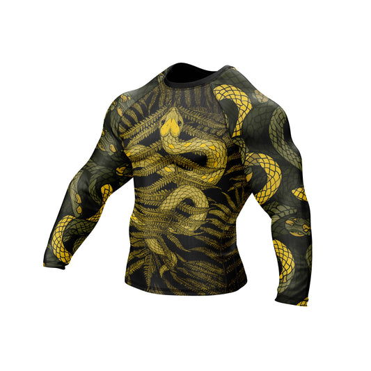 Abstract Snake Fury Compression Rash Guard - Combatra