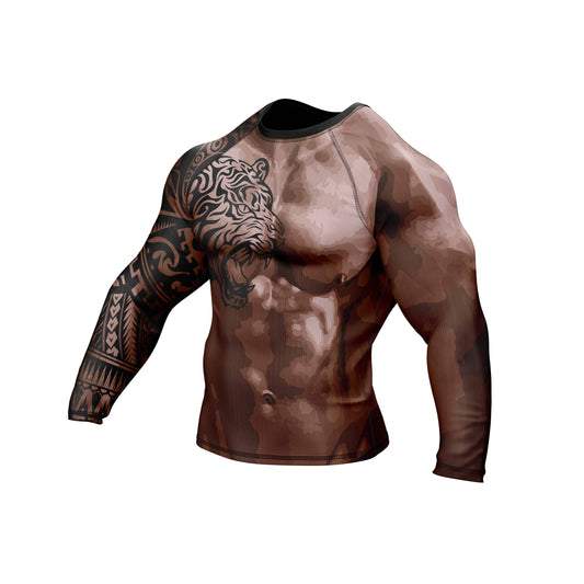 Tiger Fury Compression Rash Guard - Combatra