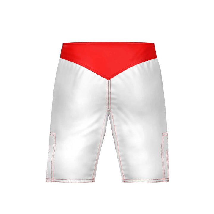 Red and White Combat MMA Shorts - MMA Shorts | Combatra