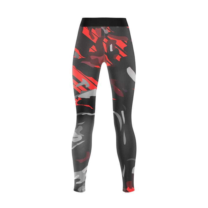 Red Camo Design Compression Pants for Women - Compression Spats | Combatra