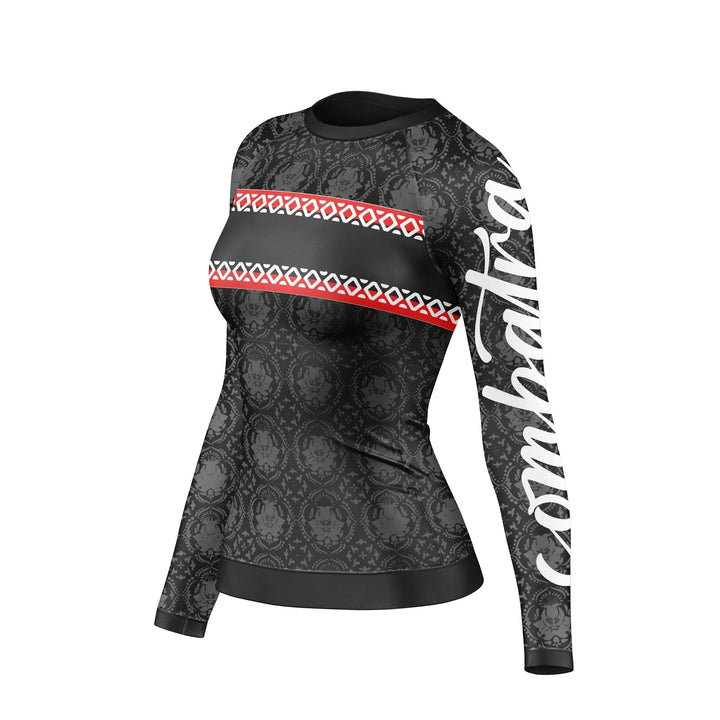 Red Reign Compression Rash Guard For Women - Premium Rashguards | Combatra