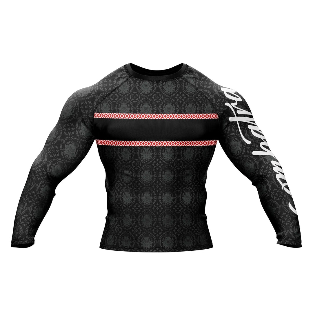 Red Reign Compression Rash Guard - Premium Rashguards | Combatra