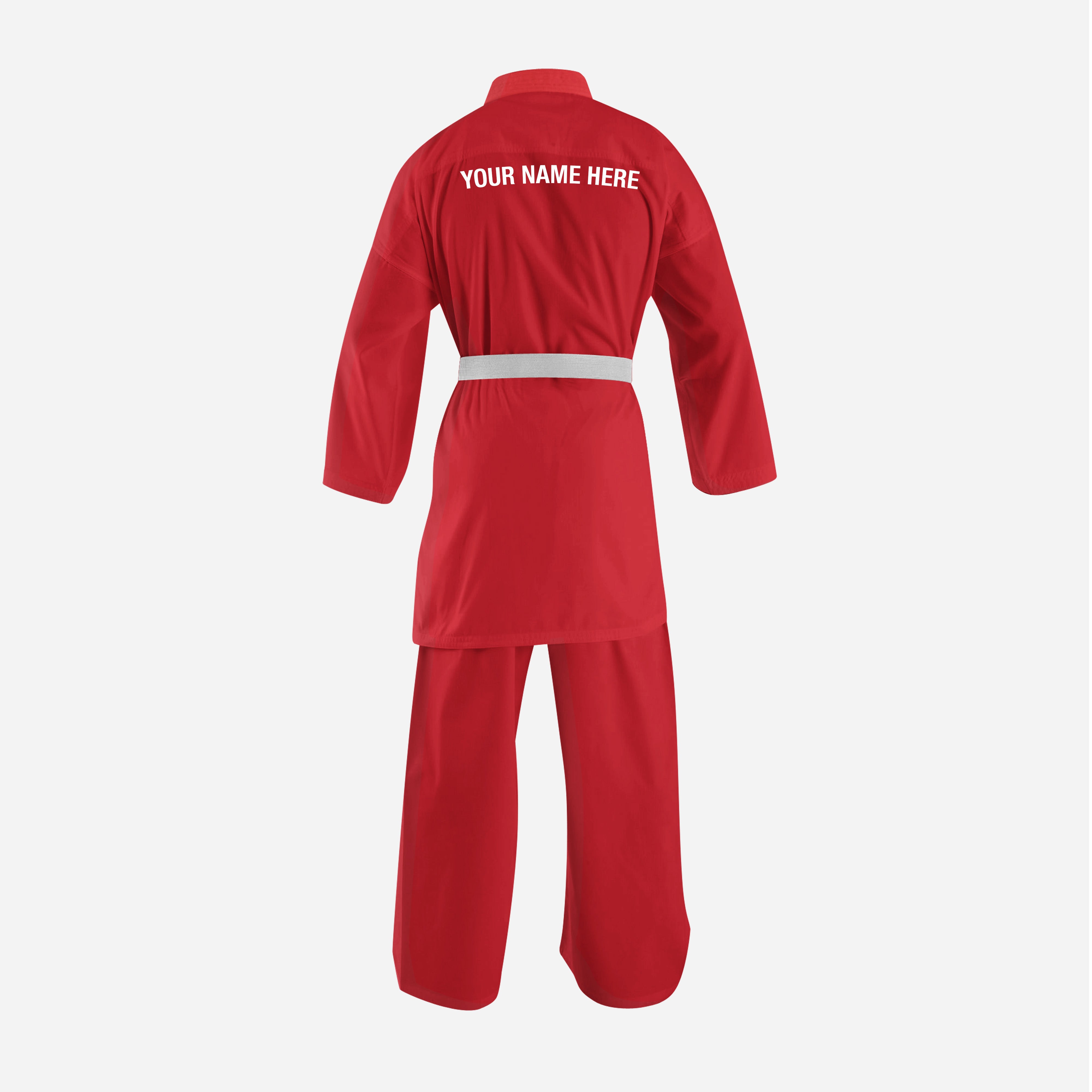 Custom Red 8 oz Lightweight Karate Uniform