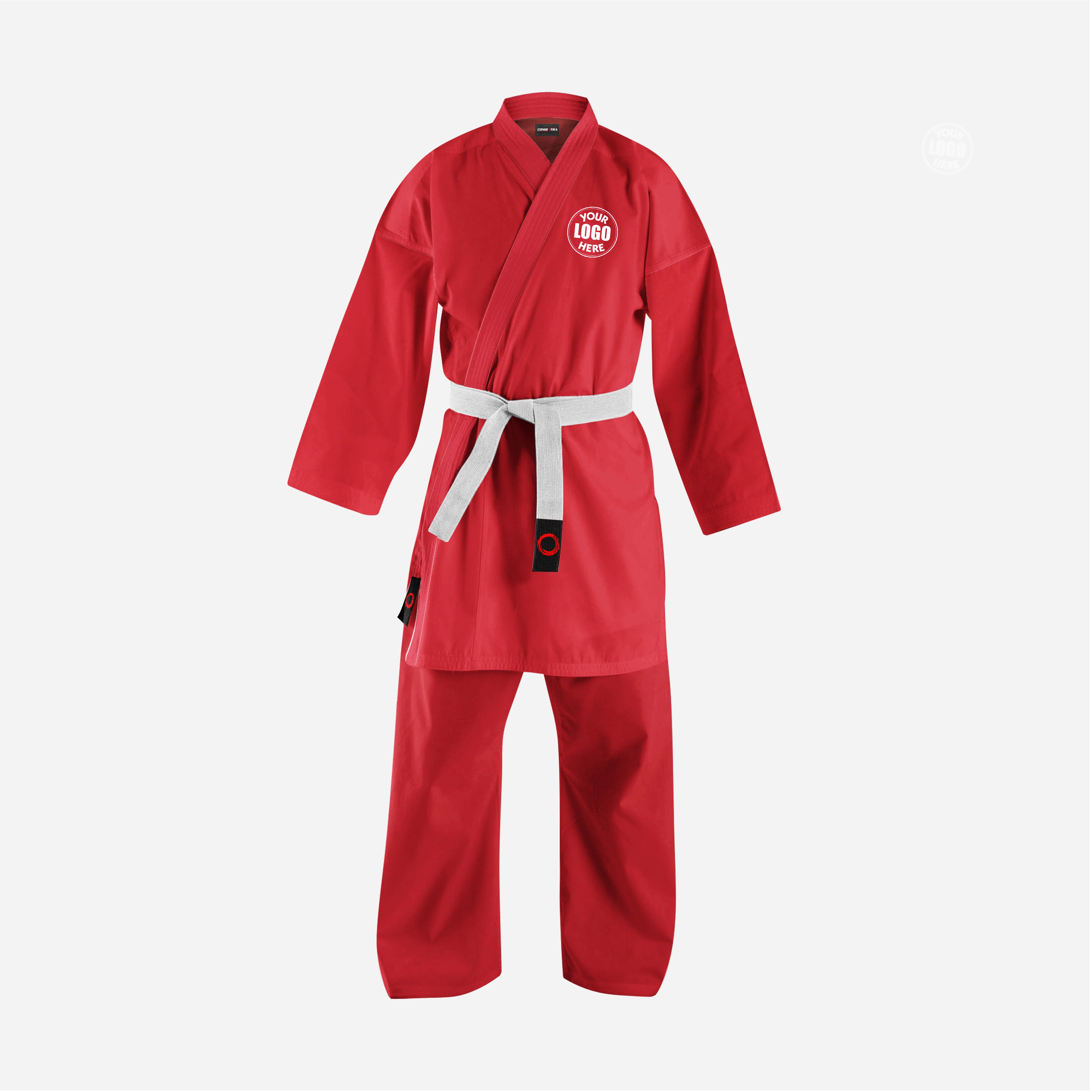 CUSTOM 14 Oz.  RED HEAVY WEIGHT KARATE UNIFORM