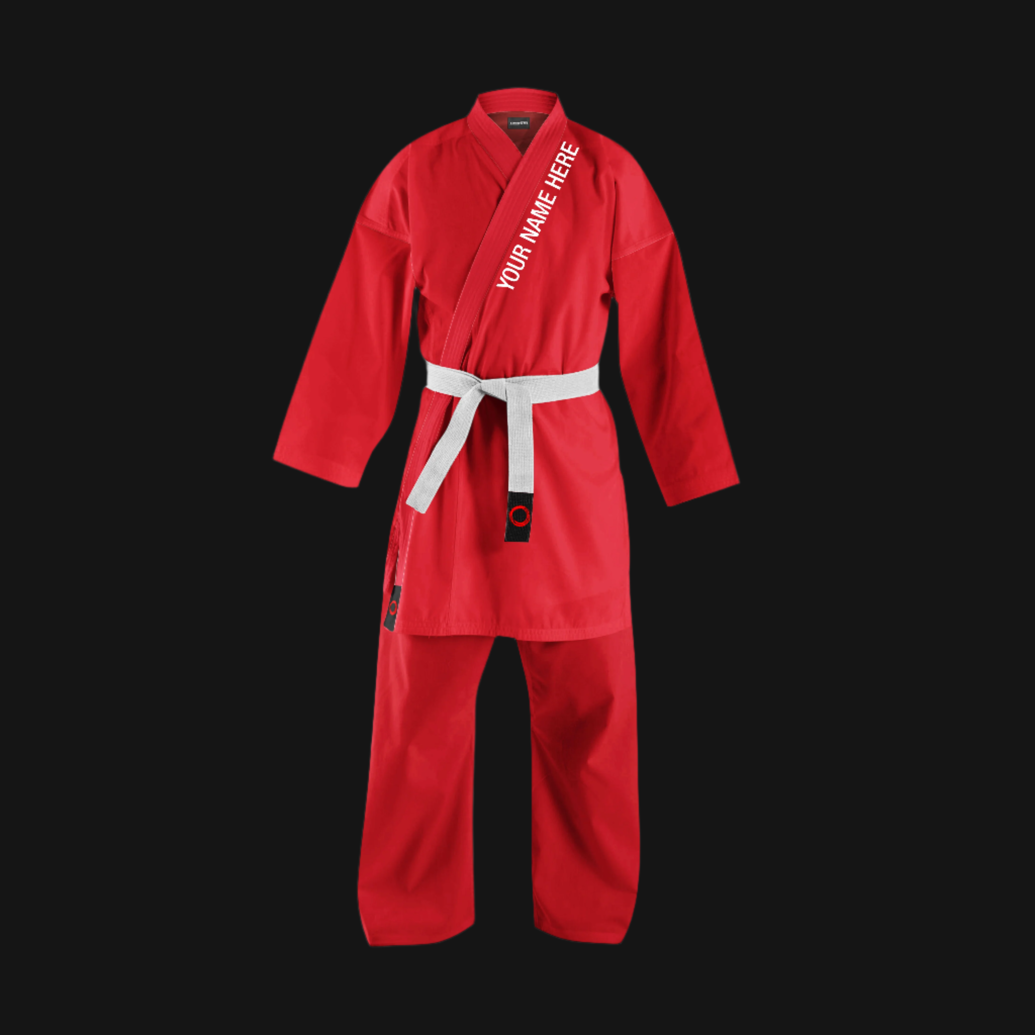 Custom Red 8 oz Lightweight Karate Uniform