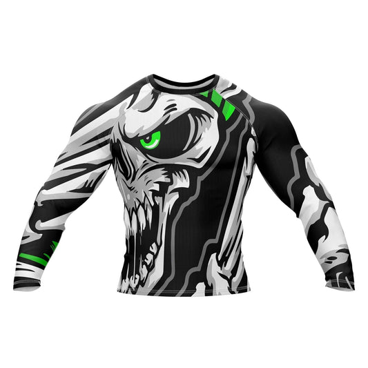 Scary Skeleton Compression Rash Guard - Premium Rashguards | Combatra