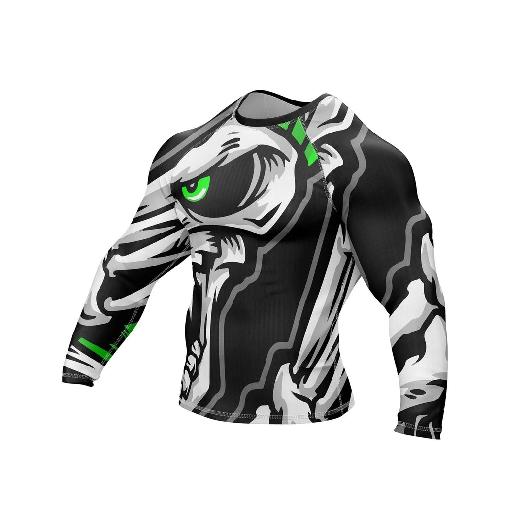 Scary Skeleton Compression Rash Guard - Premium Rashguards | Combatra