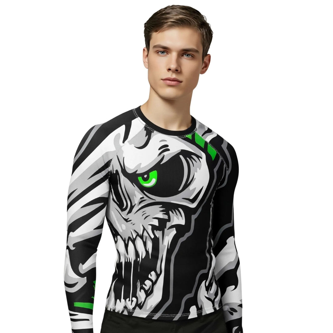 Scary Skeleton Compression Rash Guard - Premium Rashguards | Combatra