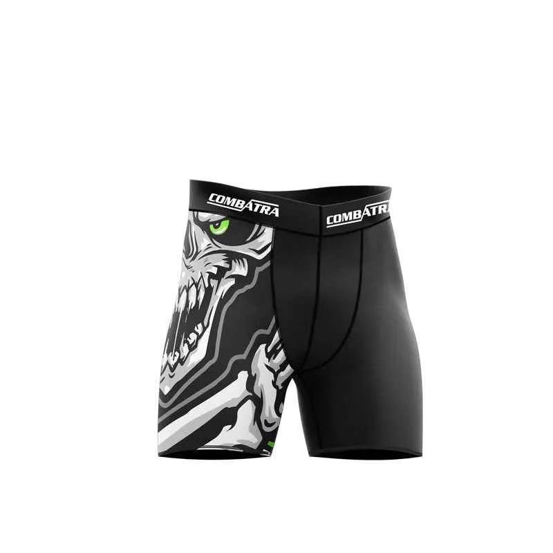 Scary Skeleton Compression Shorts - Compression Shorts | Combatra