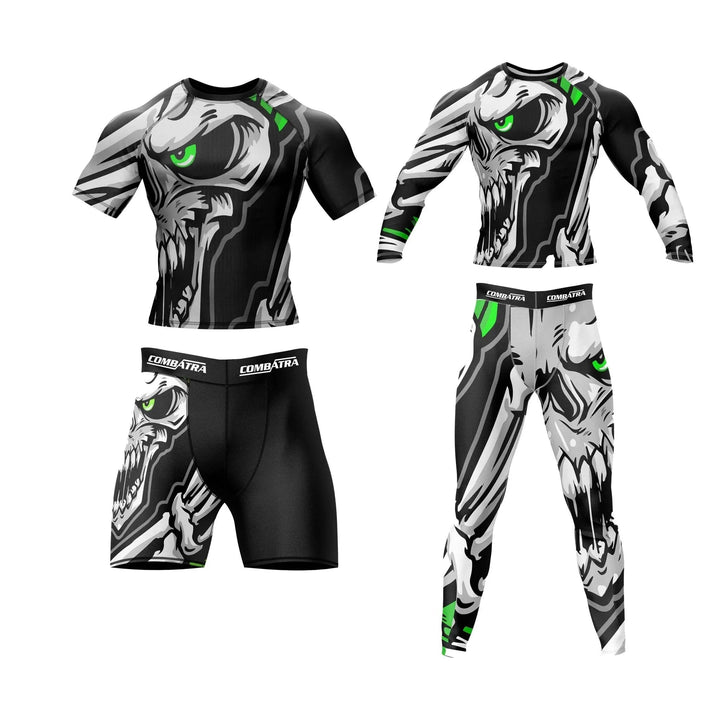 Scary Skeleton Compression Shorts - Compression Shorts | Combatra