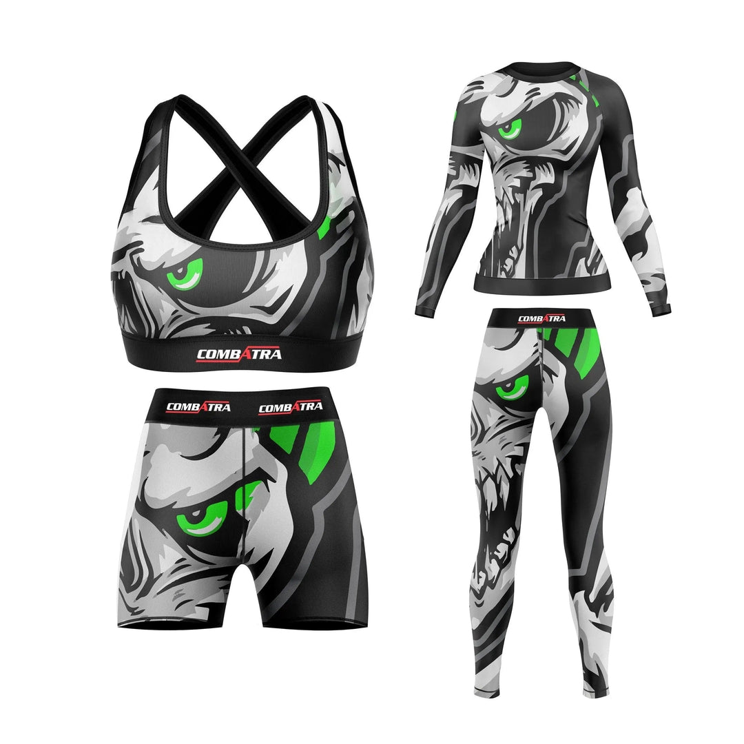 Scary Skeleton Women’s Compression Shorts - Combat Shorts - Compression Shorts | Combatra