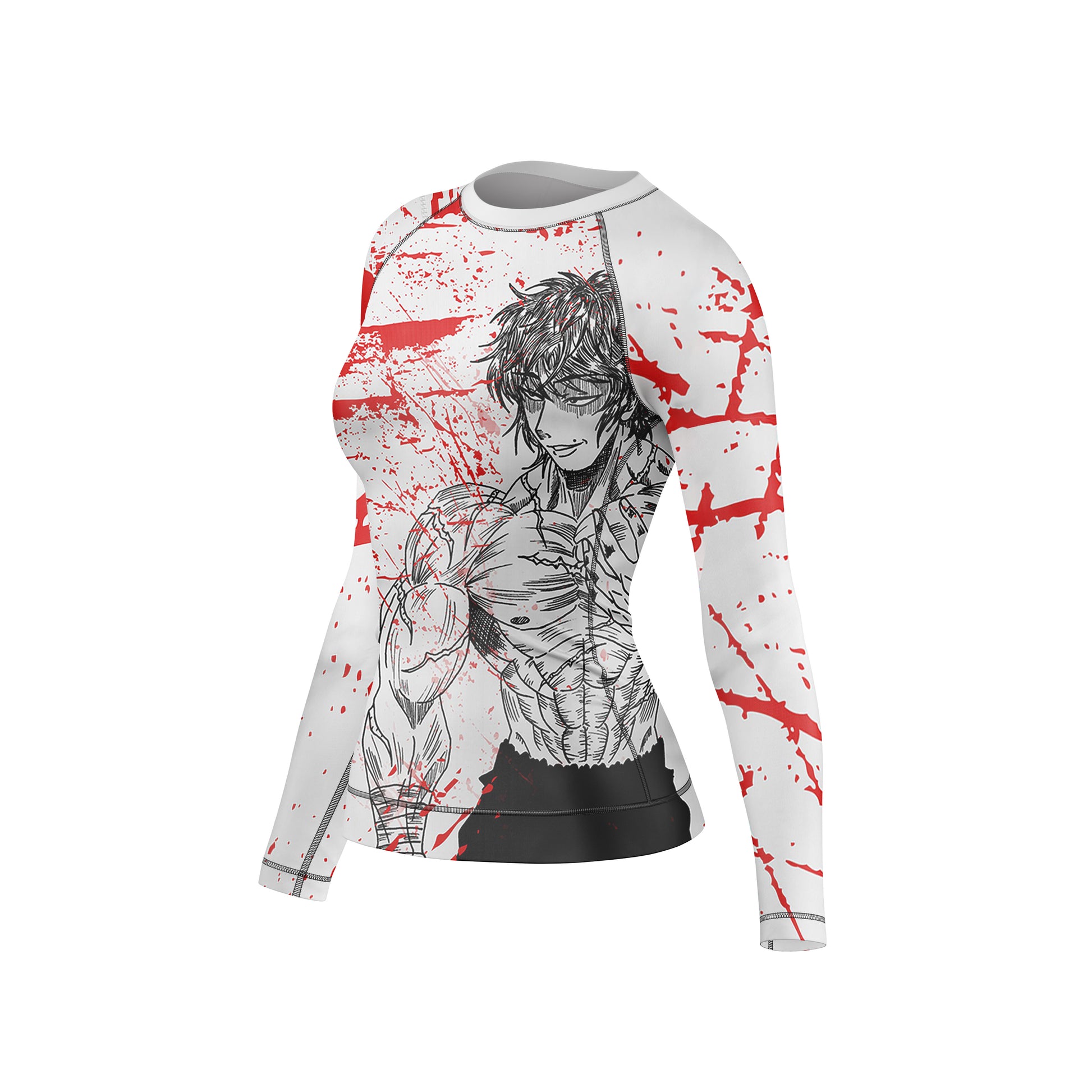 Blood  Splash combat BJJ Compression Rash Guard For Women - Combatra