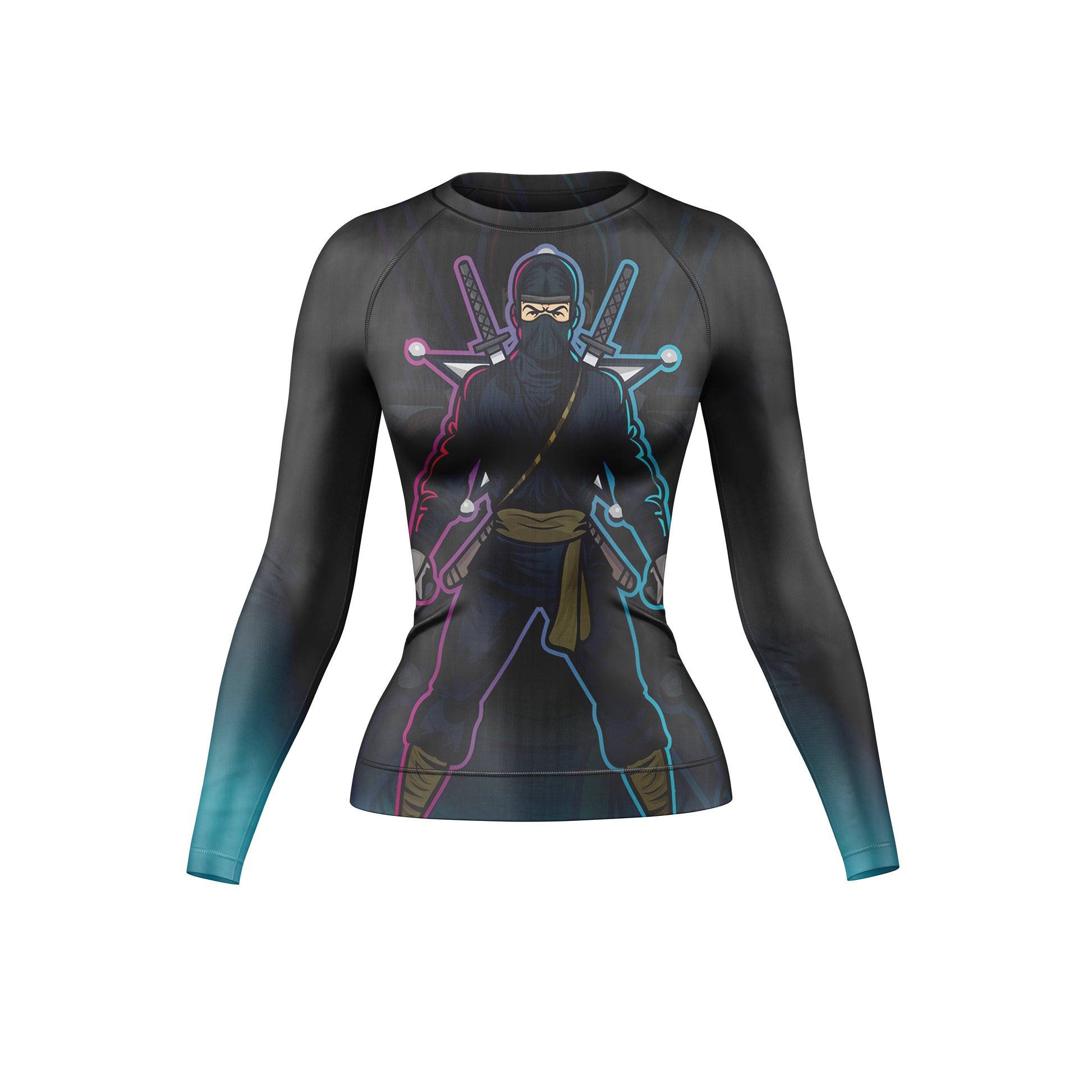 Cyber Ninja  Compression Rash Guard For Women - Combatra