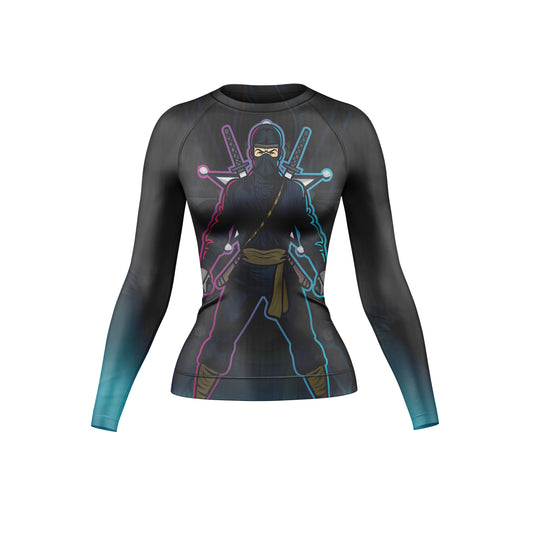 Cyber Ninja  Compression Rash Guard For Women - Combatra