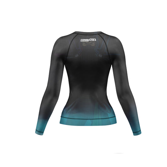 Cyber Ninja  Compression Rash Guard For Women - Combatra