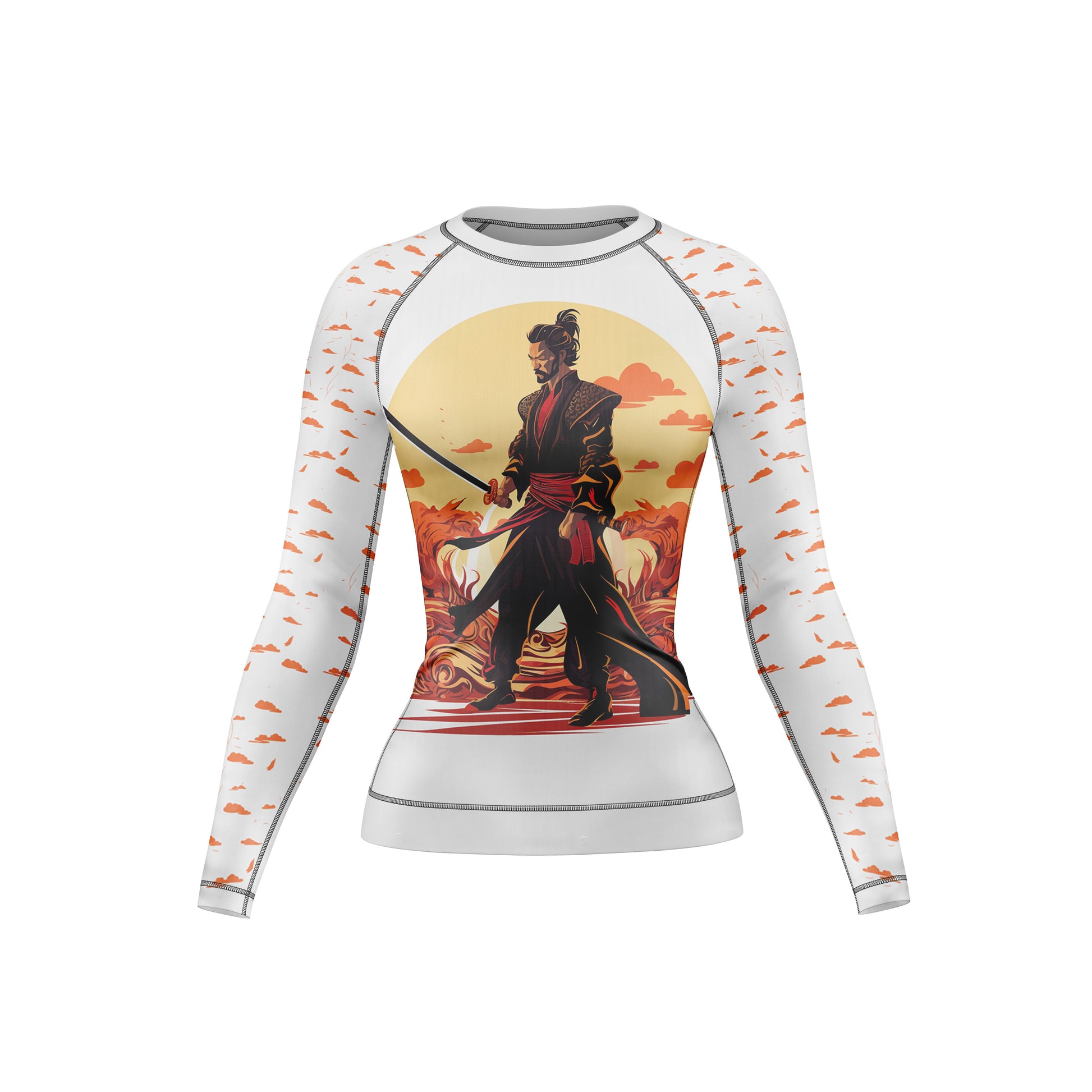 Samurai Warrior Compression Rash Guard For Women - Combatra
