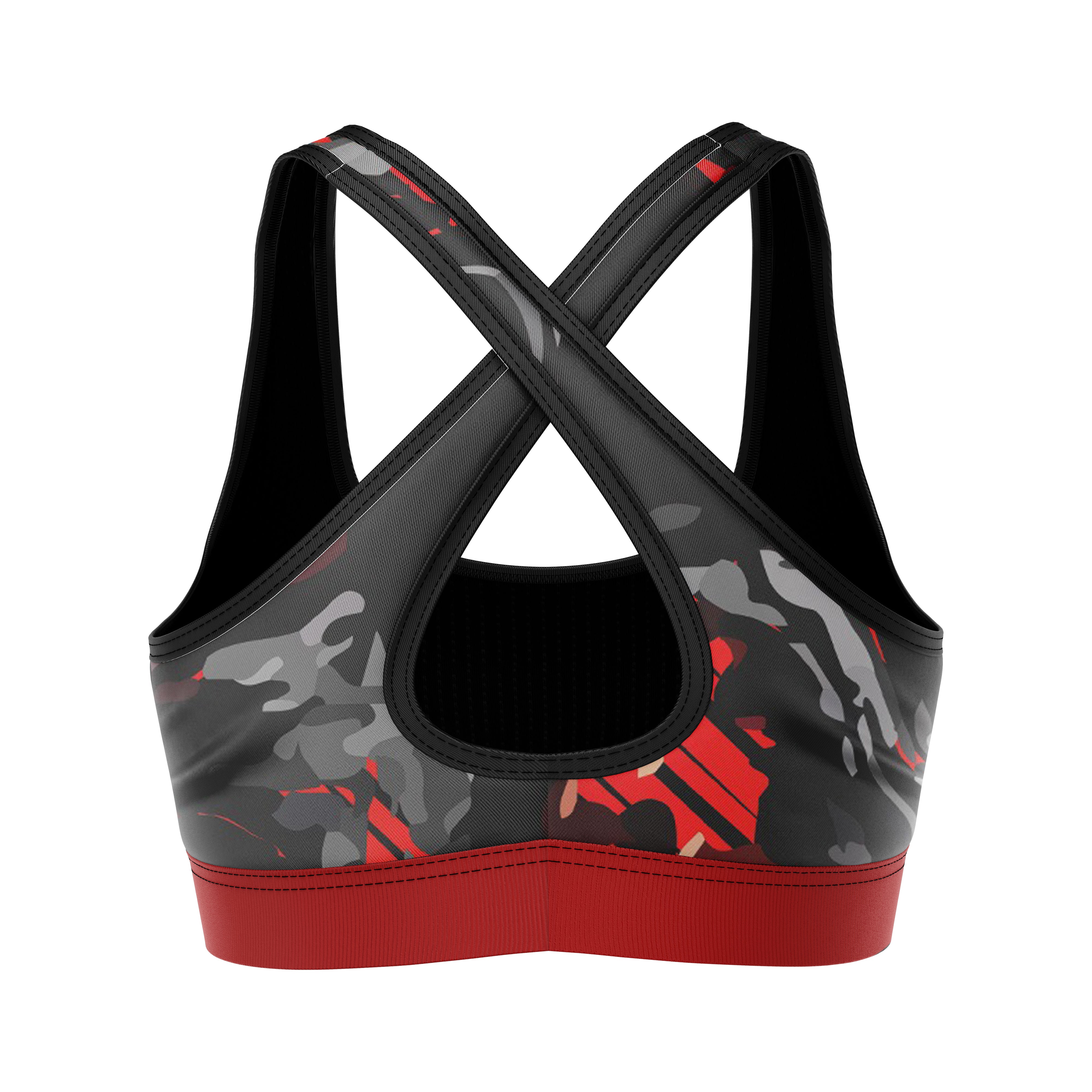 Red Camo Sports Bra