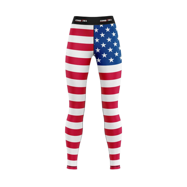 USA Flag Compression Pants For Women - Compression Pants | Combatra