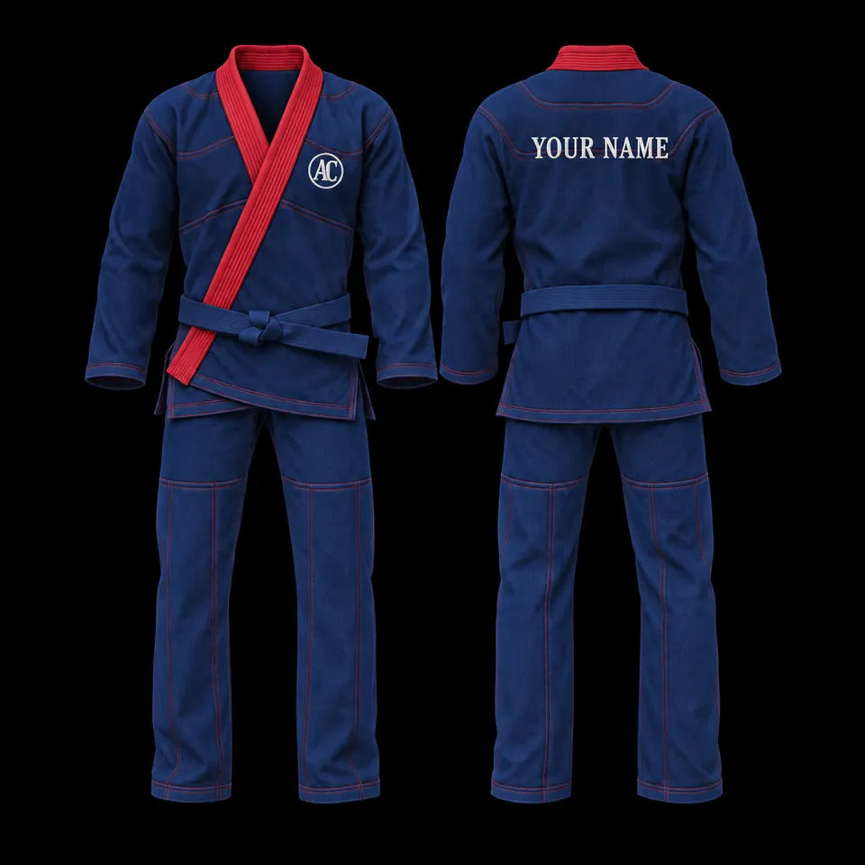 Standard Gi: Your name. Your colours.. Chest logo, back name and contrast stitching.